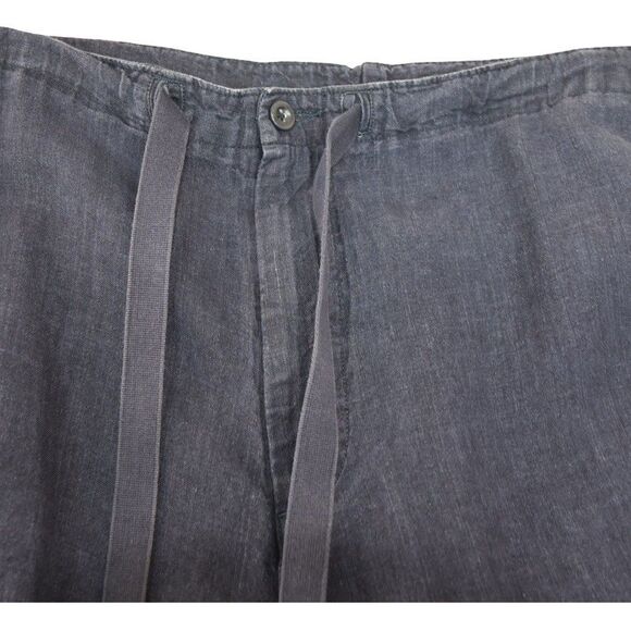 Nautica Explorer Navy 100% Linen Pants XXL Loose Coastal Resort Minimalist - Picture 4 of 10